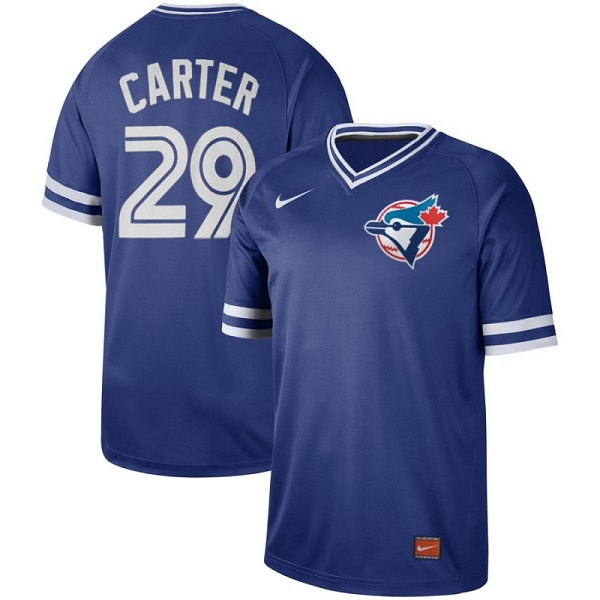 Men's Toronto Blue Jays #29 Joe Carter Royal Stitched Jersey